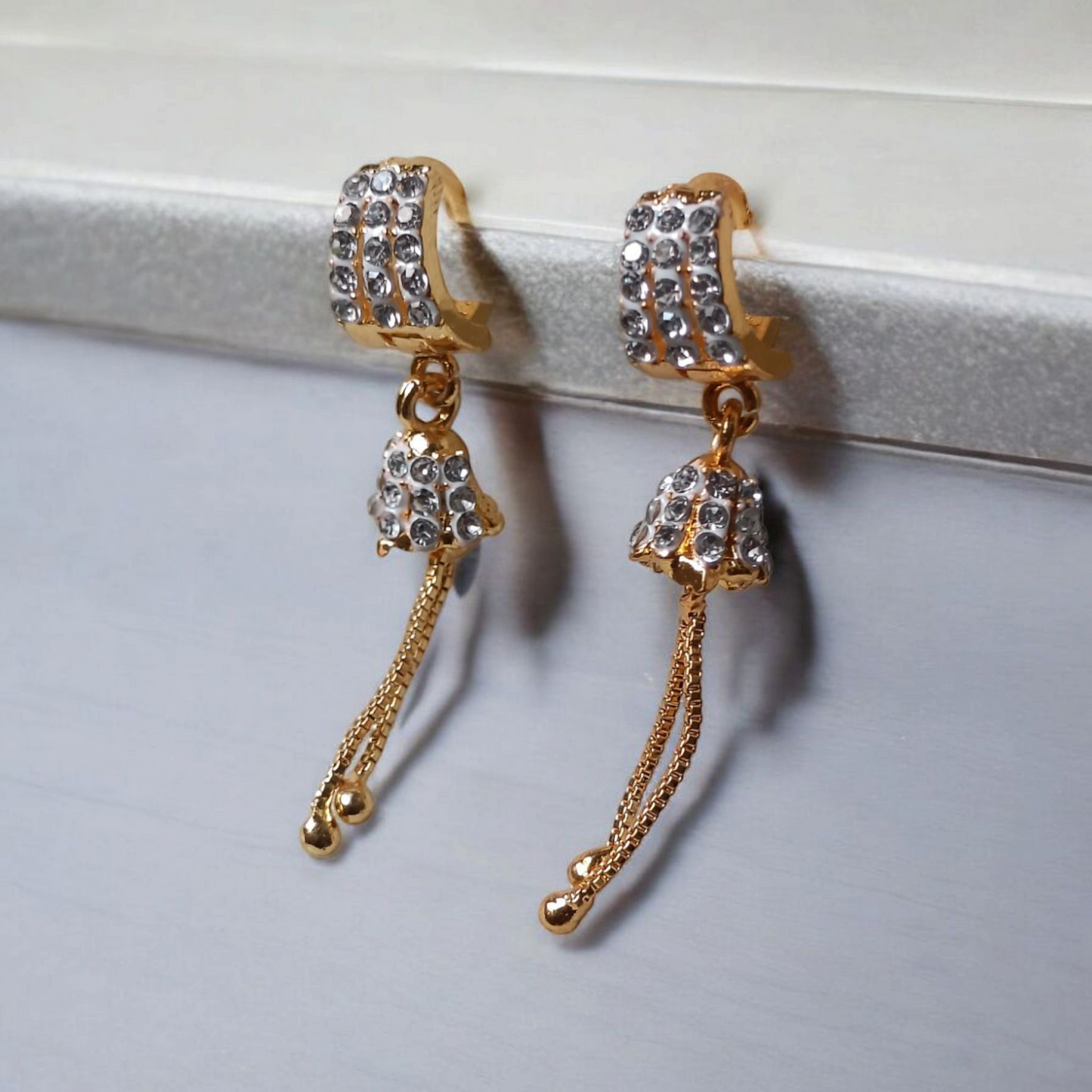 Designer Stone-Studded Drop Earrings for Girls & Women
