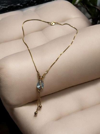 Trendy Gold-Plated Chain Pendant with Crystal Detailing for Women & Girls for Daily Wear, Office & Casual Outfits