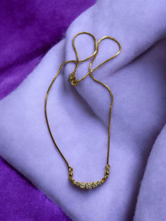Trendy Gold-Plated Chain Pendant with Crystal Detailing for Women & Girls for Daily Wear, Office & Casual Outfits (Copy)