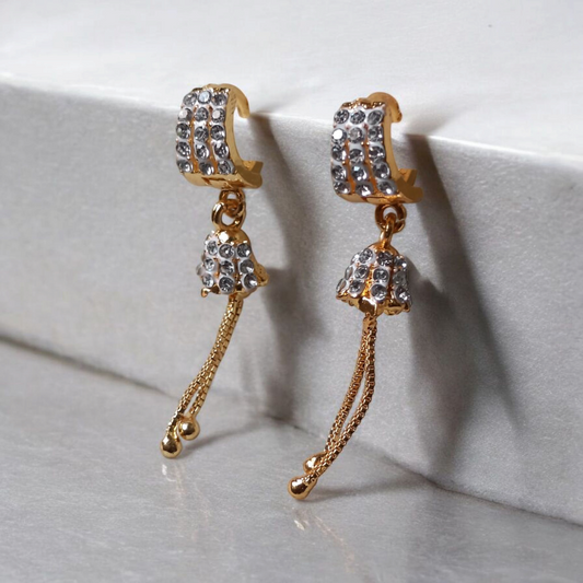Designer Stone-Studded Drop Earrings for Girls & Women